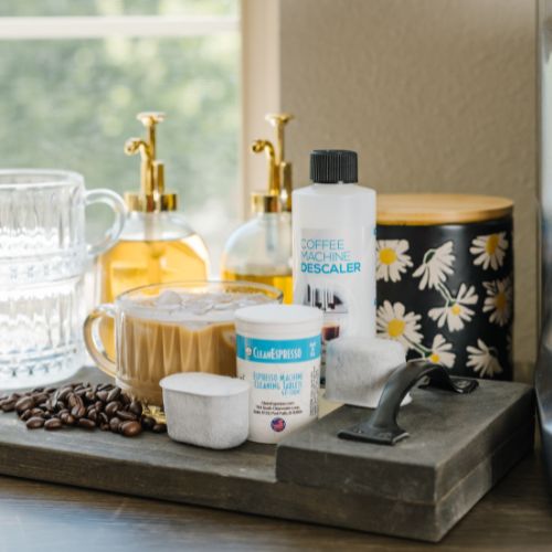 Breville Compatible Espresso Machine Cleaning Kit - 40 Cleaning Tablets, 2 Espresso Machine Water Filters, 2-Use Descaler Bottle