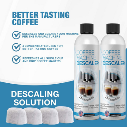 Breville Compatible Espresso Machine Cleaning Kit - 40 Cleaning Tablets, 2 Espresso Machine Water Filters, 2-Use Descaler Bottle